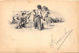 Algérie - Carte Précurseur - Campement - Oblitération Alger 1900 - Animé - Carte Postale Ancienne - Scènes & Types