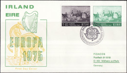 Irlande - Ireland - Irland FDC3 1975 Y&T N°317 à 318 - Michel N°315 à 316 - EUROPA - FDC