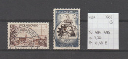 (TJ) Luxembourg 1955 - YT 494 + 495 (gest./obl./used) - Gebruikt