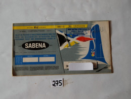 C275 Ancien Billet De Voyage - SABENA BELGIAN AIRLINES - GEVAERT - PUB - Rare Book - Mondo