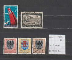 (TJ) Luxembourg 1956 - 5 Zegels (gest./obl./used) - Oblitérés