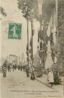 PARMAIN Fête Des Sauveteurs Du 2 Juillet 1911 Le Monument Pavoisé - Parmain