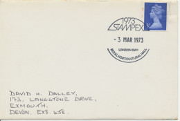 GB SPECIAL EVENT POSTMARKS 1973 1973 STAMPEX LONDON SW1 ROYAL HORTICULTURAL HALL (condition See Scan) - Brieven En Documenten
