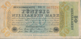 Deutsches Reich Rosenbg: 117b, Wz. Hakensterne, KN 6stellig Gebraucht (III) 1923 50 Mrd. Mark (10288478 - 50 Mrd. Mark