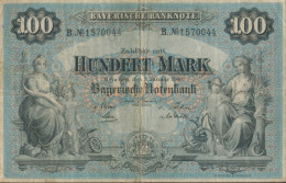 Bayern Rosenbg: BAY3 Länderbanknote Bayern Gebraucht (III) 1900 100 Mark (10288508 - 100 Mark