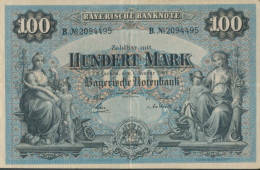 Bayern Rosenbg: BAY3 Länderbanknote Bayern Gebraucht (III) 1900 100 Mark (10288510 - 100 Mark