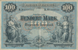 Bayern Rosenbg: BAY3 Länderbanknote Bayern Gebraucht (III) 1900 100 Mark (10288513 - 100 Mark