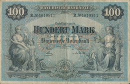 Bayern Rosenbg: BAY3 Länderbanknote Bayern Gebraucht (III) 1900 100 Mark (10288516 - 100 Mark