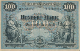 Bayern Rosenbg: BAY3 Länderbanknote Bayern Gebraucht (III) 1900 100 Mark (10288525 - 100 Mark