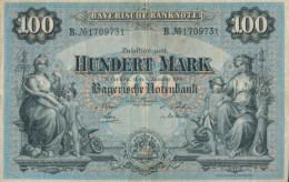 Bayern Rosenbg: BAY3 Länderbanknote Bayern Gebraucht (III) 1900 100 Mark (10288527 - 100 Mark
