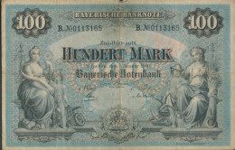 Bayern Rosenbg: BAY3 Länderbanknote Bayern Gebraucht (III) 1900 100 Mark (10288528 - 100 Mark