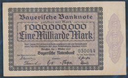 Bayern Rosenbg: BAY17 Länderbanknote Bayern Gebraucht (III) 1923 1 Mrd. Mark (10288406 - 1 Mrd. Mark