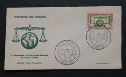 Comores Timbre Numéro 28 Sur Enveloppe. - Covers & Documents
