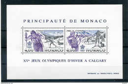 A17718)Olympia 88: Monaco Bl 38** - Hiver 1988: Calgary