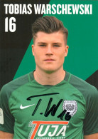 AK Tobias Warschewski SC Preußen Münster 17-18 Dortmund Dorstfeld Phönix Lübeck FC Edmonton York United Toronto Fußball - Autographes