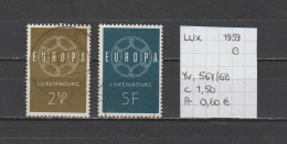 (TJ) Luxembourg 1959 - YT 567/68 (gest./obl./used) - Oblitérés