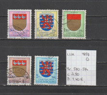 (TJ) Luxembourg 1959 - YT 570 + 571 + 572 + 573 + 574 (gest./obl./used) - Gebruikt