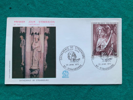 FRANCIA - CATHEDRALE DE STRASBOURG   - FDC  1971 - Lettres & Documents