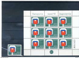 A48799)Tischtennis: Jugoslawien 1505** + 1505 KLB** - Tafeltennis