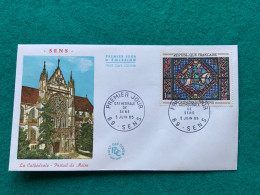 FRANCIA - LA CATHEDRALE  DE SENS  - FDC  1965 - Briefe U. Dokumente