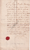 Marbaix-la-Tour: Château De La Pasture: Le Ratz De Lanthenée 1704 Sceau (V2807) - Manuscrits