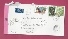 Lettre Recommandée De 1996 Pour La France - YT N° 480B, 493 Et 501 - Lettres & Documents