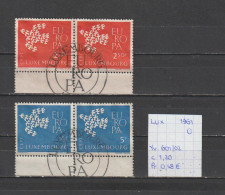 (TJ) Luxembourg 1961 - YT 601/02 (gest./obl./used) - Gebruikt