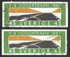 Schweden, 1967, Michel-Nr. 589 A+C, Gestempelt - Used Stamps