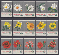 ⁕ Yugoslavia DRAVA Osijek ⁕ Match Label / Matchbox Labels ⁕ 15v Flowers - Boites D'allumettes - Etiquettes