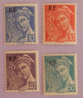 FRANCE TYPE MERCURE NEUFS**MNH YT 657/660  ANNÉE 1944 - 1938-42 Mercure