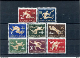 A49572)Olympia 1956: Jugoslawien 804 - 811 Gest. - Sommer 1956: Melbourne