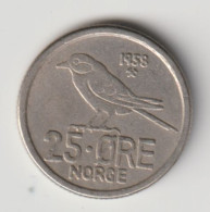 NORGE 1958: 25 Öre, KM 407 - Norvège