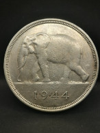 50 FRANCS ARGENT 1944 LEOPOLD III CONGO BELGE / SILVER - 1934-1945: Leopoldo III