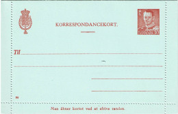 REF LDR17B - DANEMARK CARTE LETTRE 30ö NEUVE - Neufs