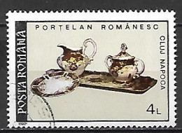 ROUMANIE     -      PORCELAINE   /  THEIERE  /  CRUCHE  /  PLAT     -     Oblitéré - Porcellana