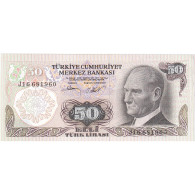 Turquie, 50 Lira, 1987, Old Date 1970-10-14, KM:188, NEUF - Turquie