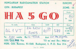 AK 185086 QSL - Hungary - Budapest - Radio Amateur