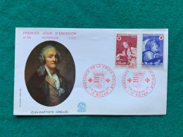 FRANCIA -  LA CROCE ROSSA E LA POSTA   - J.B.GREUZE  -  FDC  1971 - Briefe U. Dokumente