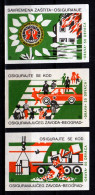 ⁕ Yugoslavia DRAVA Osijek ⁕ Match Label / Matchbox Labels ⁕ 3v Insurance Belgrade - Zündholzschachteletiketten