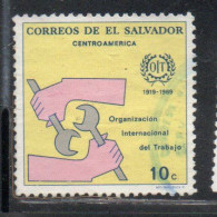 EL SALVADOR 1969 ILO OIL OIT EMBLE 10c  USED USATO USADO OBLITERE' - Salvador