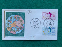 FRANCIA -  CONSEIL DE L'EUROPE - STRASBOURG -   FDC  1989 - Briefe U. Dokumente