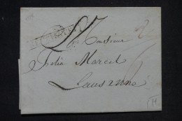 SUISSE - Marque Postale De Neuchatel Sur Lettre Pour Lausanne En 1772 - L 148932 - ...-1845 Voorlopers