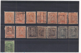 Belgique Préoblitérés  COB 135,136,183 - Sobreimpresos 1922-26 (Alberto I)