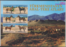 Turkmenistan Block9 Postfrisch 2001 Achal-Tekkiner-Pferde (10257060 - Turkmenistán