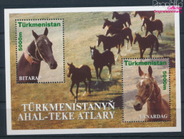 Turkmenistan Block10 Postfrisch 2001 Achal-Tekkiner-Pferde (10221426 - Turkmenistan