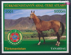 Turkmenistan Block12 Postfrisch 2001 Achal-Tekkiner-Pferde (10221424 - Turkmenistán