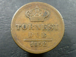 Italia - Regno Delle Due Sicilie - 2 Tornesi 1852 - Gig. 256 - Zwei Sizilien