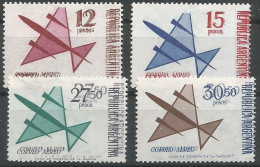 Argentina Airmail Scott#C101-C104 Complete Set Of 4 With DOUBLE IMPRESSION Error Mint / * 1965 - Luftpost