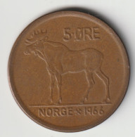 NORGE 1966: 5 Öre, KM 405 - Norvège