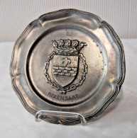 C267 Assiette Souvenir En étain - Rixensart - Tins